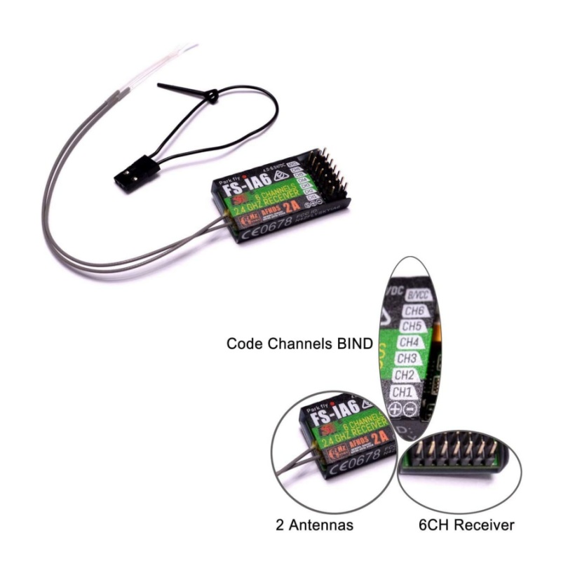 Flysky FS-IA6 Receiver 6CH Dua - đánh giá và giá Drone Racing Battery
