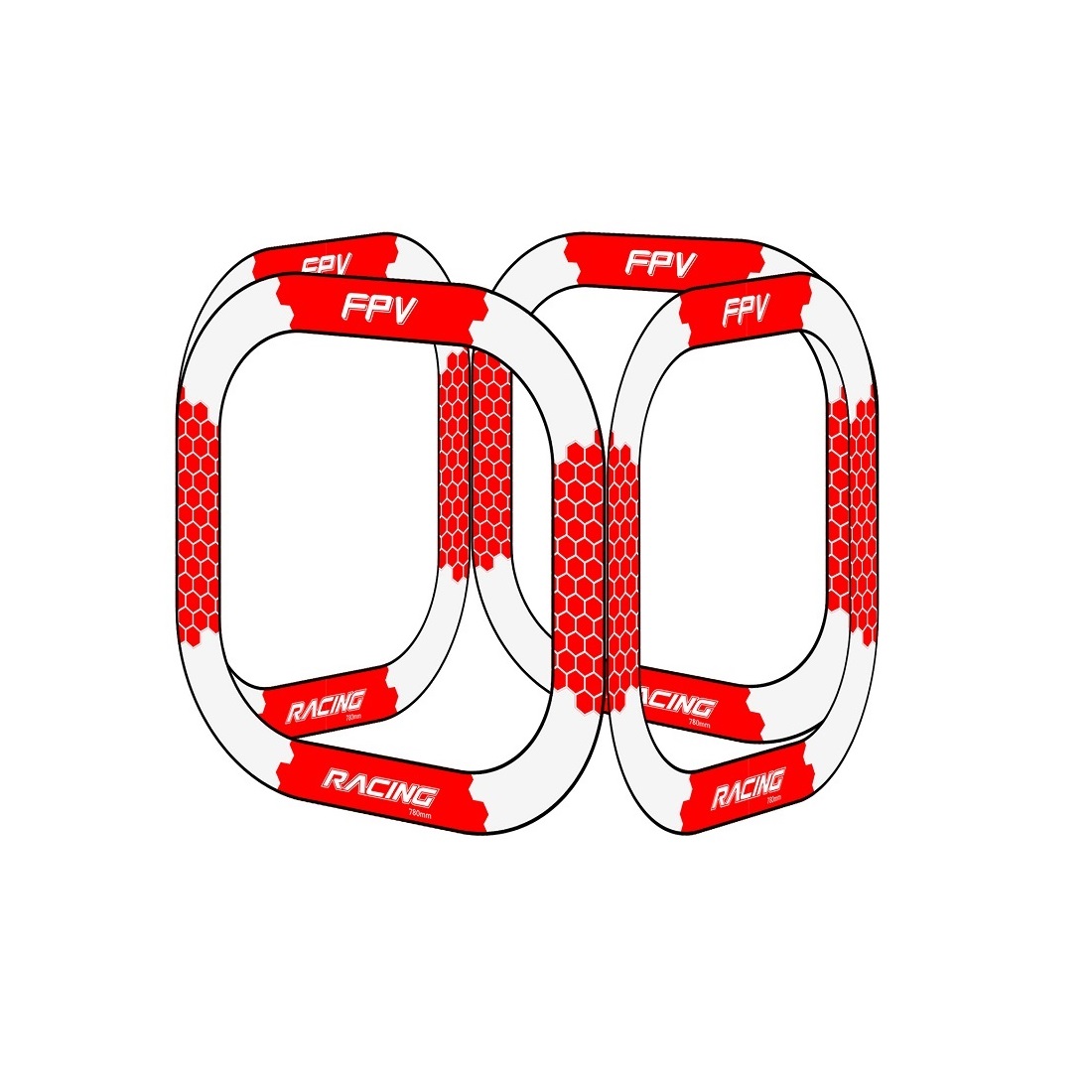 780mm FPV Racing Gate Goal Wit - đánh giá và giá Drone Racing Flag